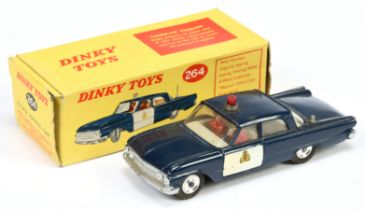 Dinky Toys 264 Ford Fairlane "RCMP" - Blue body, white door panels, off white interior with figur...