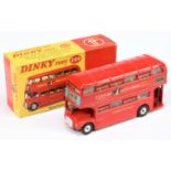 Dinky Toys 289 "London Transport" Routemaster Bus "Tern Shirts" - red body, off ivory interior, s...