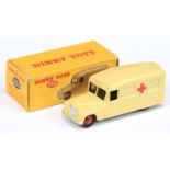 Dinky Toys 253 Daimler "Ambulance" - Cream body with red crosses on sides and rigid hubs, silver ...