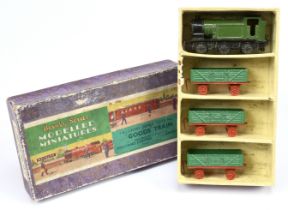 Dinky (Hornby Series Modelled Miniatures) Pre-War 18 Passenger Train set - containing Locomotive ...