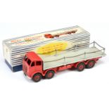 Dinky Toys 905 Foden (Type 2) Flat truck with Chains -Red Cab, chassis and supertoy hubs,, grey b...