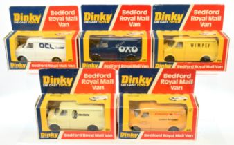 Dinky Toys 410 Bedford Promotional Vans Group Of 5 - (1) "Beefy OXO", (2) "OCL", (3) "Wimpey", (4...