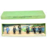 Dinky (Meccano)  Pre-War 1 "Station Staff" Figure Set -  Containing 6 pieces - Which are good to ...