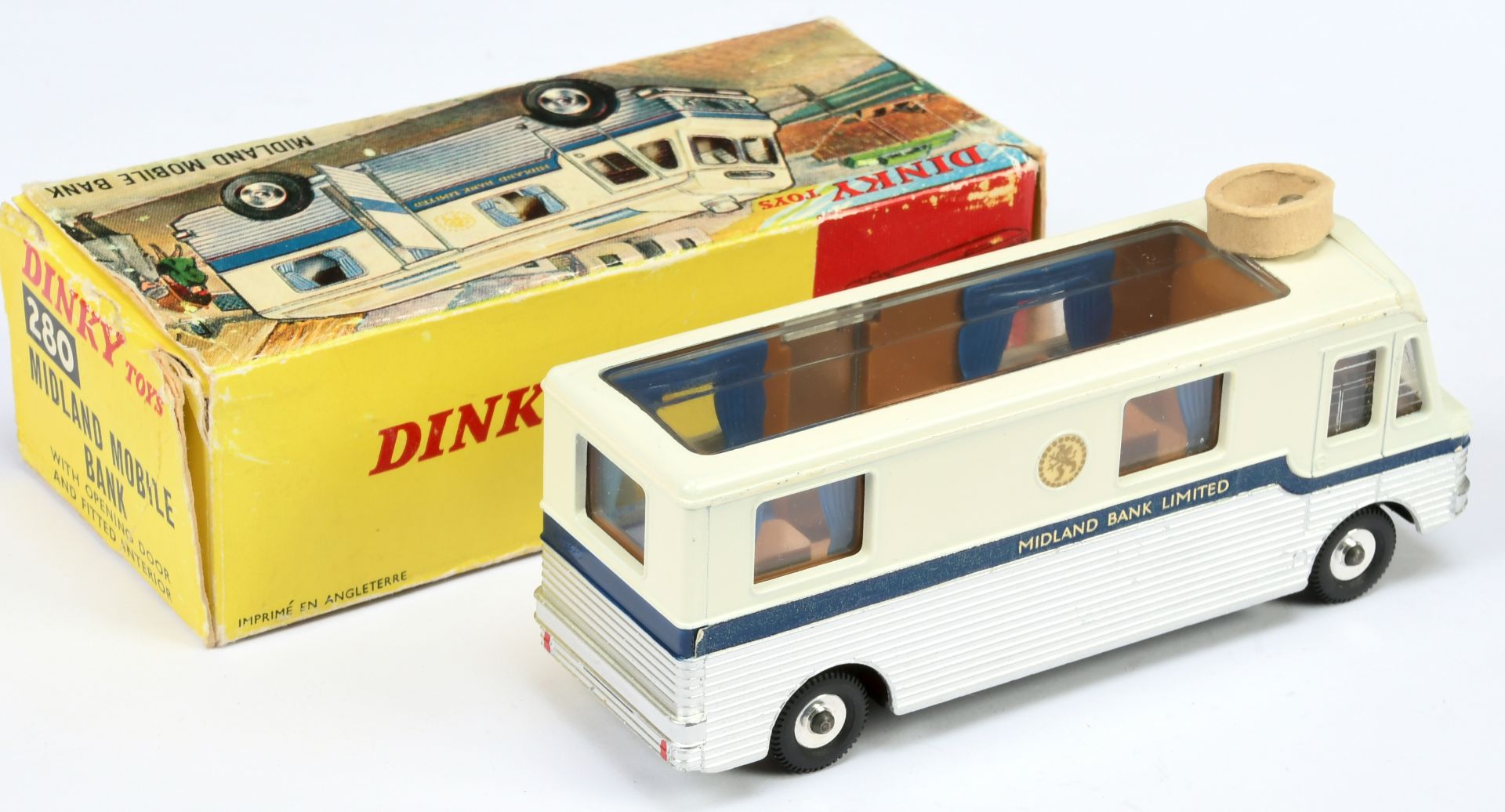 Dinky Toys 280 Midland Mobile Bank - Two-Tone Off white over silver, blue trim, spun hubs - Excel... - Bild 2 aus 2