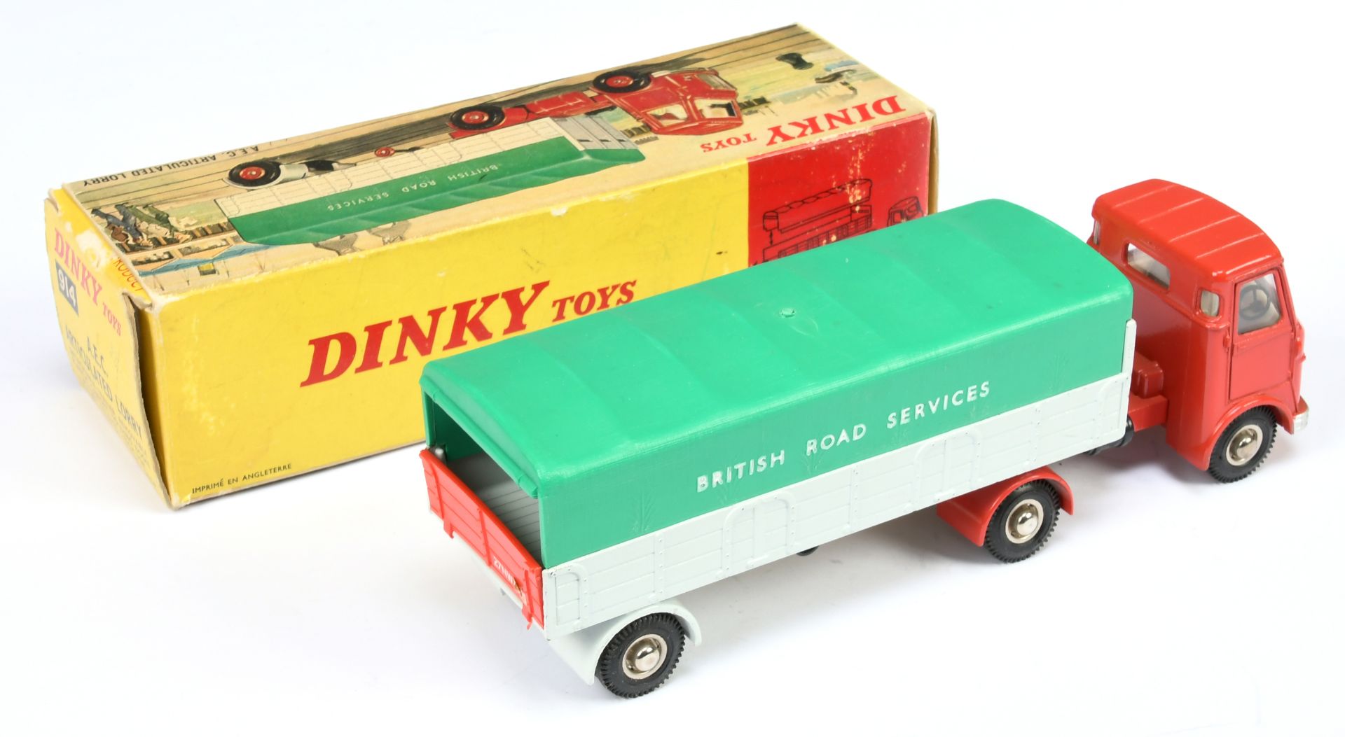 Dinky Toys 914 AEC Articulated Truck And Trailer "British Road Services" - Red Cab with white int... - Image 2 of 2