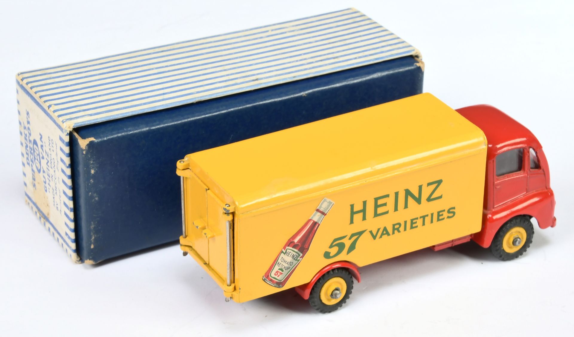 Dinky Toys 920 Guy Warrior Van "Heinz" - Red cab and chassis, yellow back and supertoy hub - Image 2 of 2