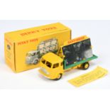 French Dinky Toys 33C Simca Cargo "Saint-Gobain/Miroitier" - Yellow cab, chassis and convex hubs,...