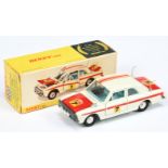 Dinky 205 Ford Cortina Rally Car "Rallye Monte Carlo" - White body with red boot, bonnet and stri...