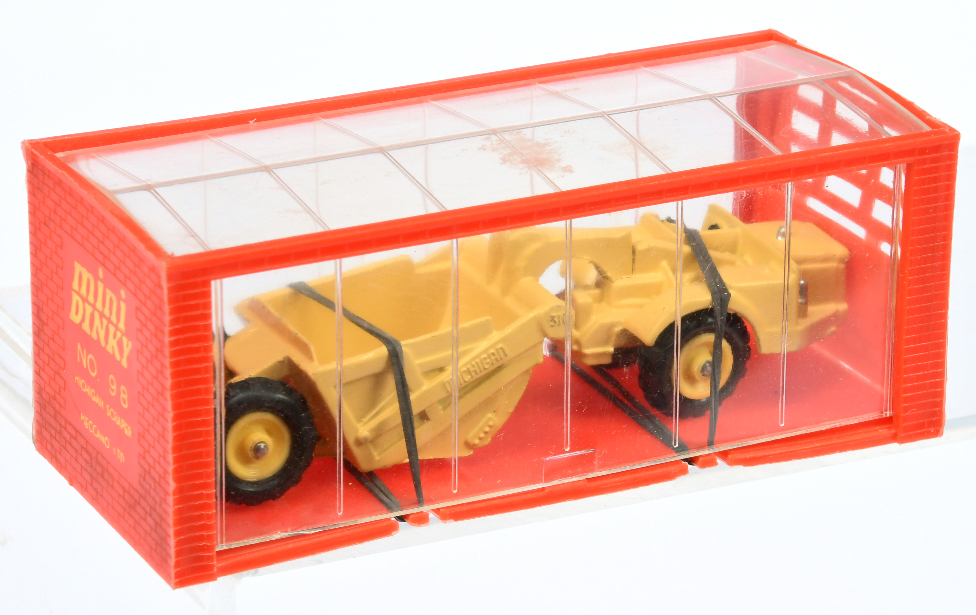 Dinky Toys (Mini Dinky) 98 Michigan Scraper - pale yellow including hubs with black tyres  - Image 2 of 2