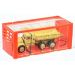 Dinky Toys (Mini Dinky) 97 Euclid Tipper- pale yellow including tipper and hubs with black tyres -