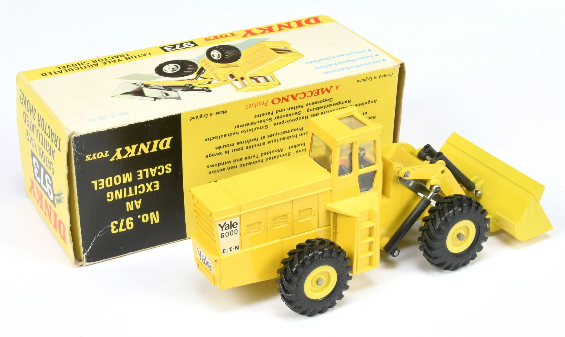 Dinky Toys 973 Eaton Yale Articulated Tractor Shovel - Yellow body, engine cover and front shovel... - Bild 2 aus 2