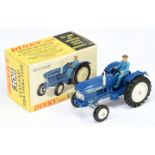 Dinky Toys 308 Leyland 384 Tractor - Blue body, white hubs and chimney stack, figure driver, silv...