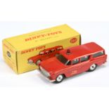Dinky 257 Nash Rambler "Fire Chief" Car - Red body and roof light, silver trim and chrome spun hubs 