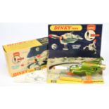 Dinky Toys 351 "UFO" Shado Interceptor - Green body, gold rear thruster, orange legs, chrome inte...