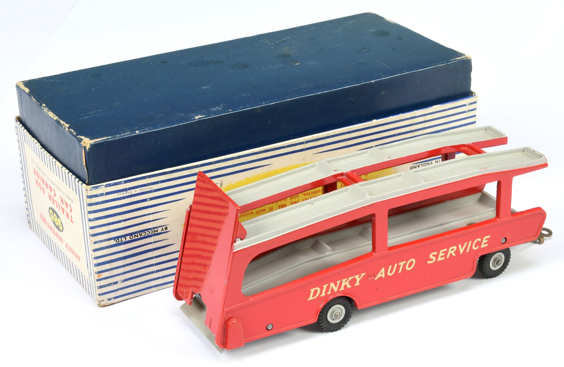 Dinky Toys 984  Trailer For Car Carrier "Dinky Auto Service"  - Red and grey including supertoy h... - Bild 2 aus 2