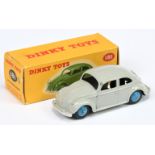 Dinky 181 Volkswagen Saloon (Beetle) - Grey Body, mid-blue, silver tri