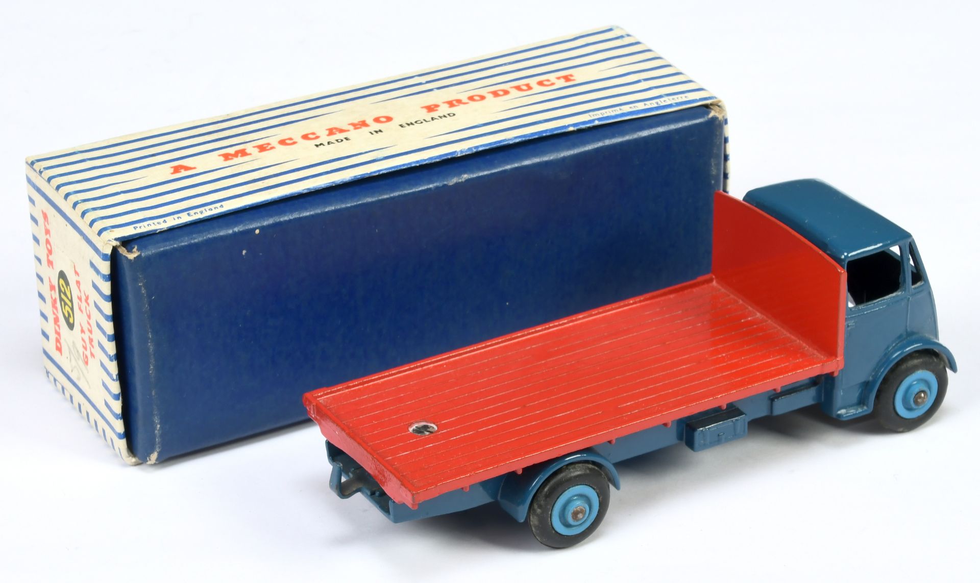 Dinky Toys 512 Guy (type 1) Flat Truck - Blue body, red body, mid-blue supertoy hubs, silver trim... - Bild 2 aus 2