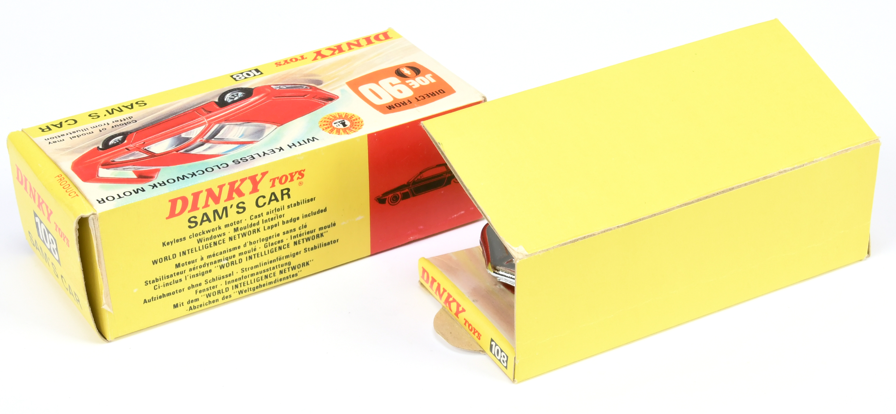 Dinky Toys 108  "Joe 90" Sam's Car  - Chrome Plated body, red engine cover, yellow interior and c... - Image 2 of 2