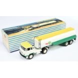 French Dinky Toys 887 Articulated Tanker "Air BP" - Green, white including hubs, yellow roof and ...