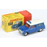 Dinky Toys 273 Mini "RAC Road Service" Blue body and roof sign, white roof, red interior, silver ...