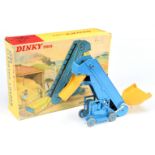 Dinky Toys 964  Elevator Loader - Mid-blue body including plastic hubs , yellow, black rubber belt 