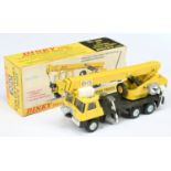 Dinky Toys 980 "Coles" Hydra 150T Crane Truck - Bright yellow cab, ballast and jib, black chassis...