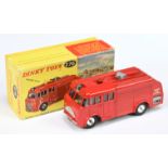 Dinky Toys 276 Airport Fire Engine - Red body, silver trim, grey plastic nozzle, bell, amber batt...