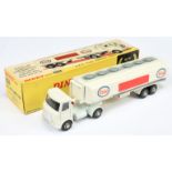 Dinky Toys 945 AEC Articulated Fuel Tanker "ESSO" - White cab and tanker, pale grey base to cab, ...