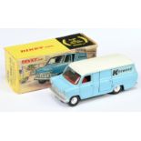 Dinky Toys 407 Ford transit van "Kenwood" - light blue body, white roof, dark grey base, red inte...