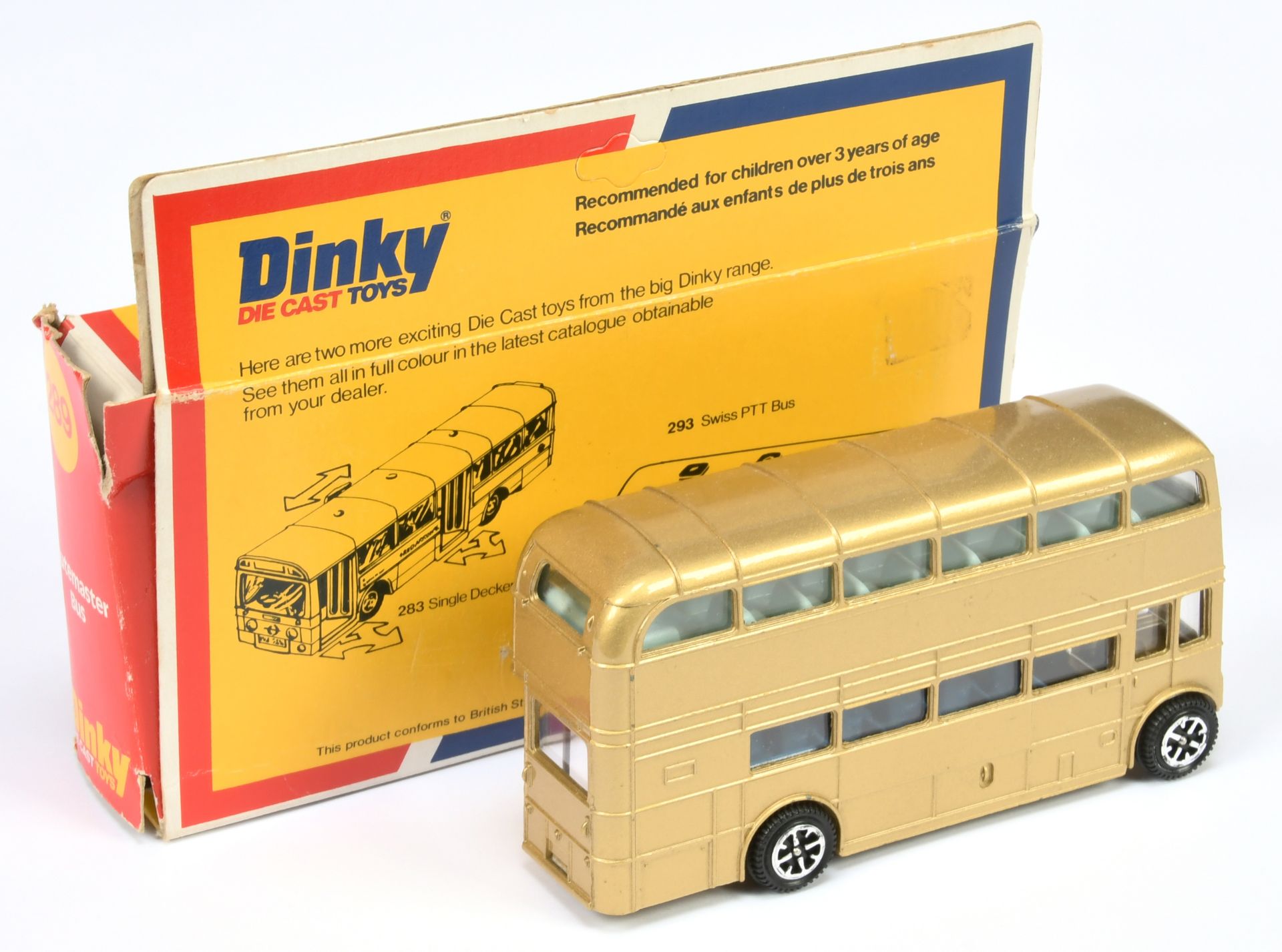 Dinky Toys  289  Routemaster bus  - Gold body (without side Labels), blue lower interior, light b... - Bild 2 aus 2