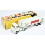 Dinky Toys 945 AEC Articulated Fuel Tanker "ESSO" - White cab and tanker, pale grey base to cab, ...