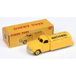 Dinky Toys 443 Studebaker Tanker "National Benzole Mixture" - Yellow including rigid hubs, silver...