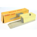 French Dinky Toys 502 Garage - Plastic issue grey base and opening door, with bright yellow garage