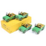 Dinky Toys Trade pack 27D Land Rover - Containing 4 Pieces - Mid-green including rigid hubs with ...