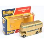 Dinky Toys  289  Routemaster bus  - Gold body (without side Labels), blue lower interior, light b...