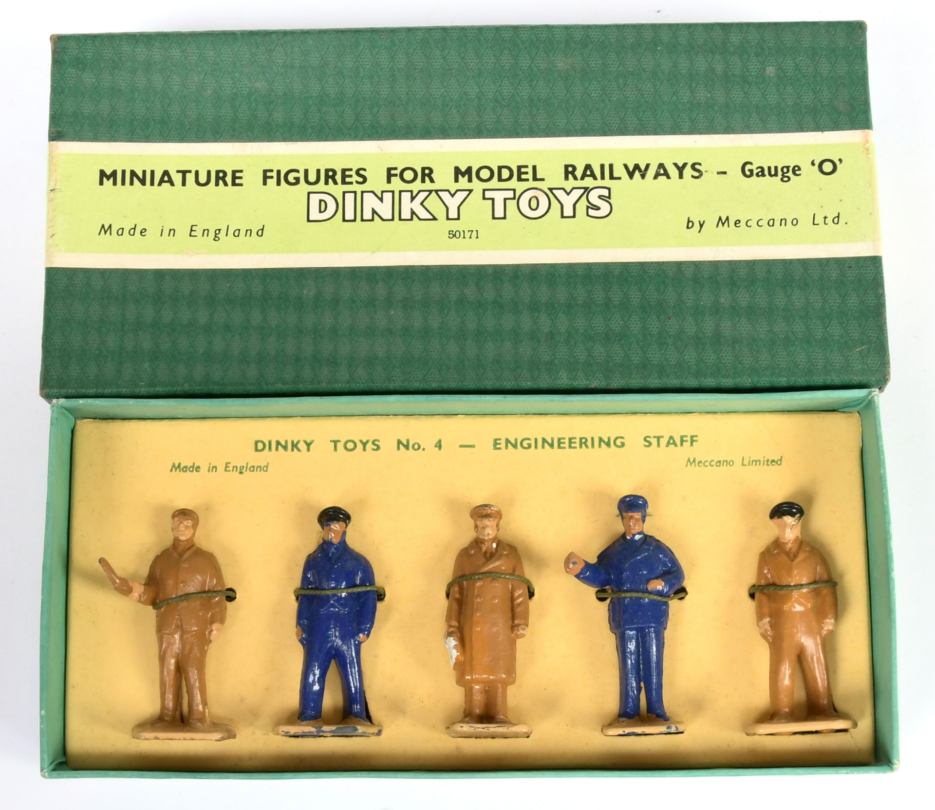 Dinky Toys 4 O Gauge " Engineering staff" Figure Set - Containing 5 pieces - See-Photo