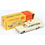 Dinky Toys 263 Superior Criterion "Ambulance" - Off white body, red trim and solid roof light, pa...