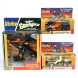 Dinky Toys Group Of 3 To Include (1) 361 Zygon Chariot - Green body, chrome Thrusters  with white...