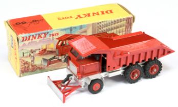 Dinky Toys 959 Foden Dump truck With Front Blade - Red cab, tipper, blade and hubs (plastic to fr...