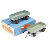 Dinky Toys Trade pack 551 Large Trailer - containing 2 examples - (1) Grey, red supertoy hubs, me...