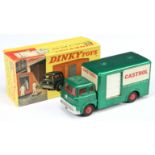 Dinky Toys 450 Bedford TK Box Van "Castrol" - Metallic green, white plastic opening side and rear...