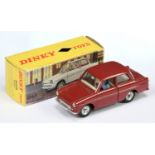 French Dinky Toys  508 DAF City Car - Dark red (maroon), ivory interior with figure, silver trim ...