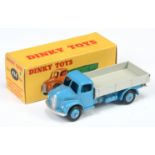 Dinky Toys 414 Dodge Tipping Wagon - Mid-blue cab, chassis and rigid hubs with smooth tyres, ligh...