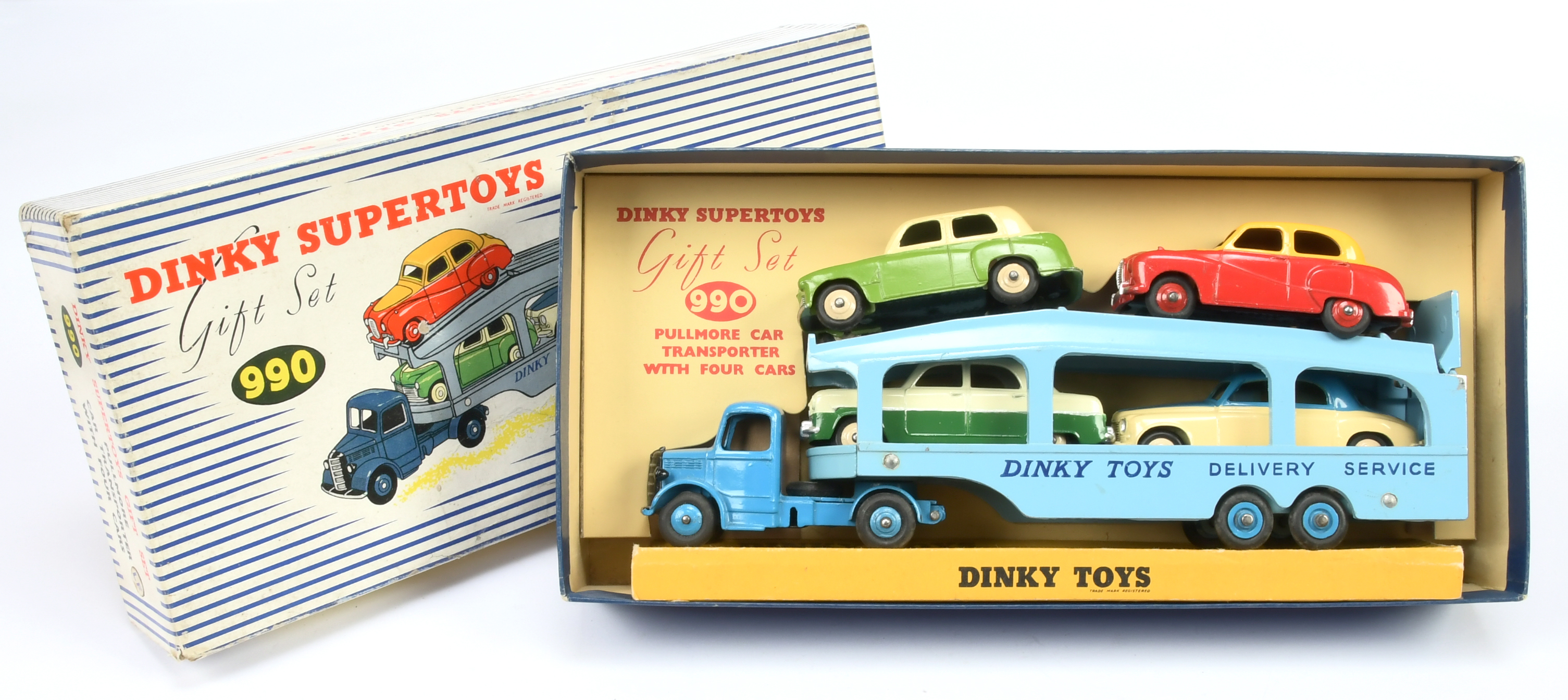 Dinky Toys  990 "Pullmore Car Transporter with Cars" Gift Set  comprising of (1) Bedford Pullmore...