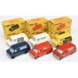 Dinky Toys 410 Bedford Promotional Vans  Group Of 6 -  (1) "Godfrey Davis", (2) "Kenning", White ...