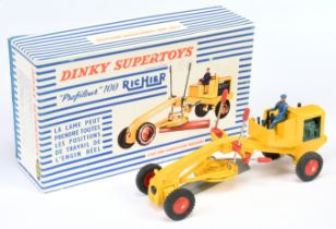 French Dinky Toys 886 Richer Motor-Grader - Yellow, green engine, red plastics including hubs, fi...