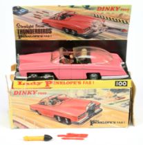 Dinky Toys 100 "Thunderbirds" Lady Penelopes FAB 1 - RARE ISSUE - Pink body with clear roof slide...