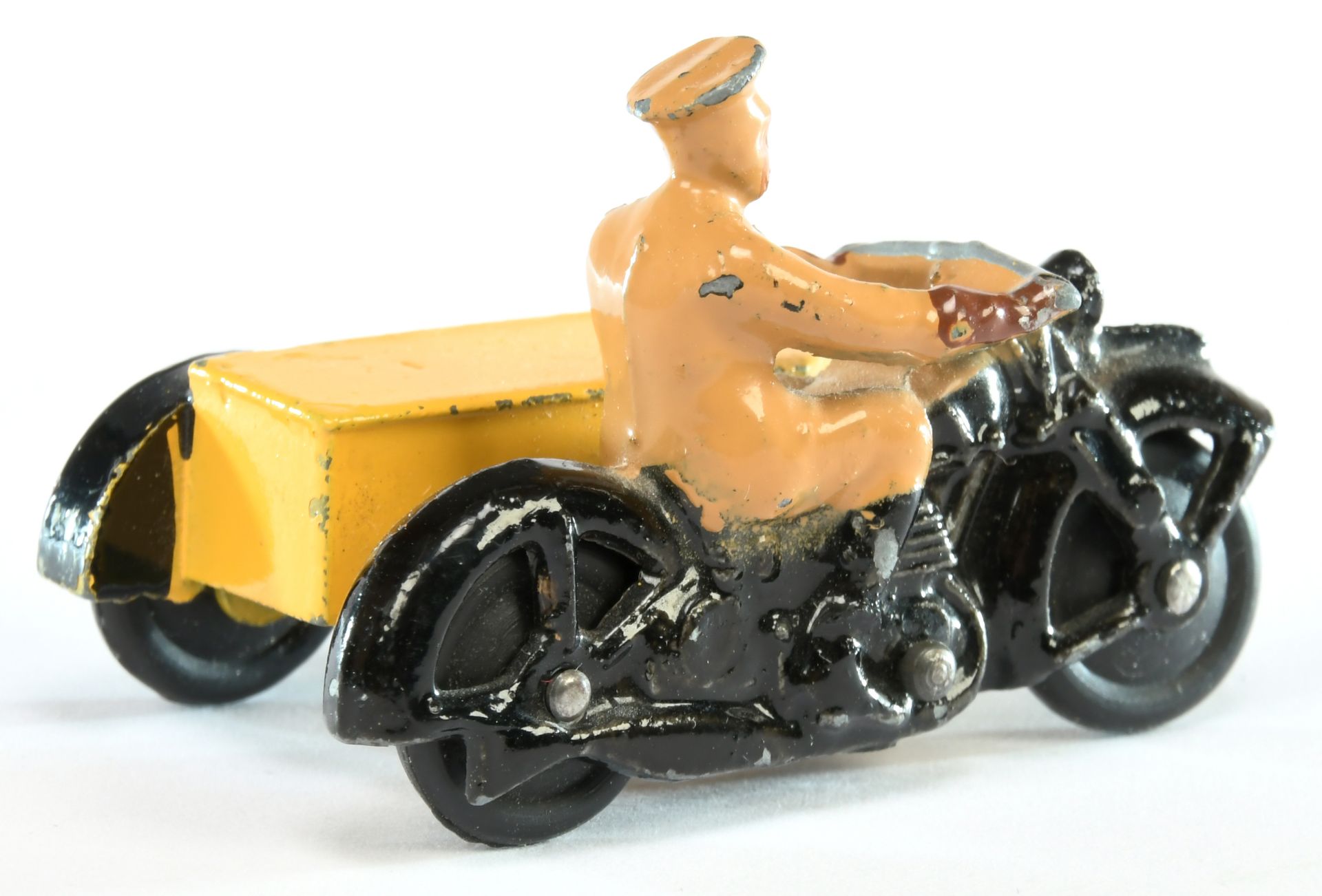 Dinky Toys 272 "ANWB" Motorcycle and Sidecar Export Issue - Yellow and Black with tan rider and s... - Image 2 of 2