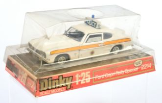 Dinky Toys 2253 (1/25th) Ford Capri "Police" - White body, dark blue interior, chrome trim, roof ...