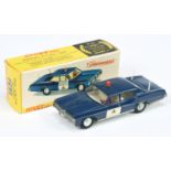 Dinky 252 Pontiac Parisienne "RCMP"  - Blue, White door labels, figure driver red roof light, whi...